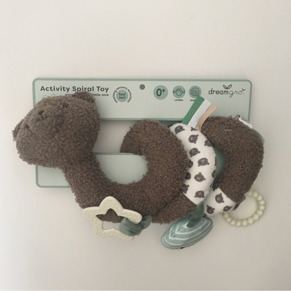 Spiral Soft Baby Toy Soothing Sensory Activities Brown NEW | DreamGro